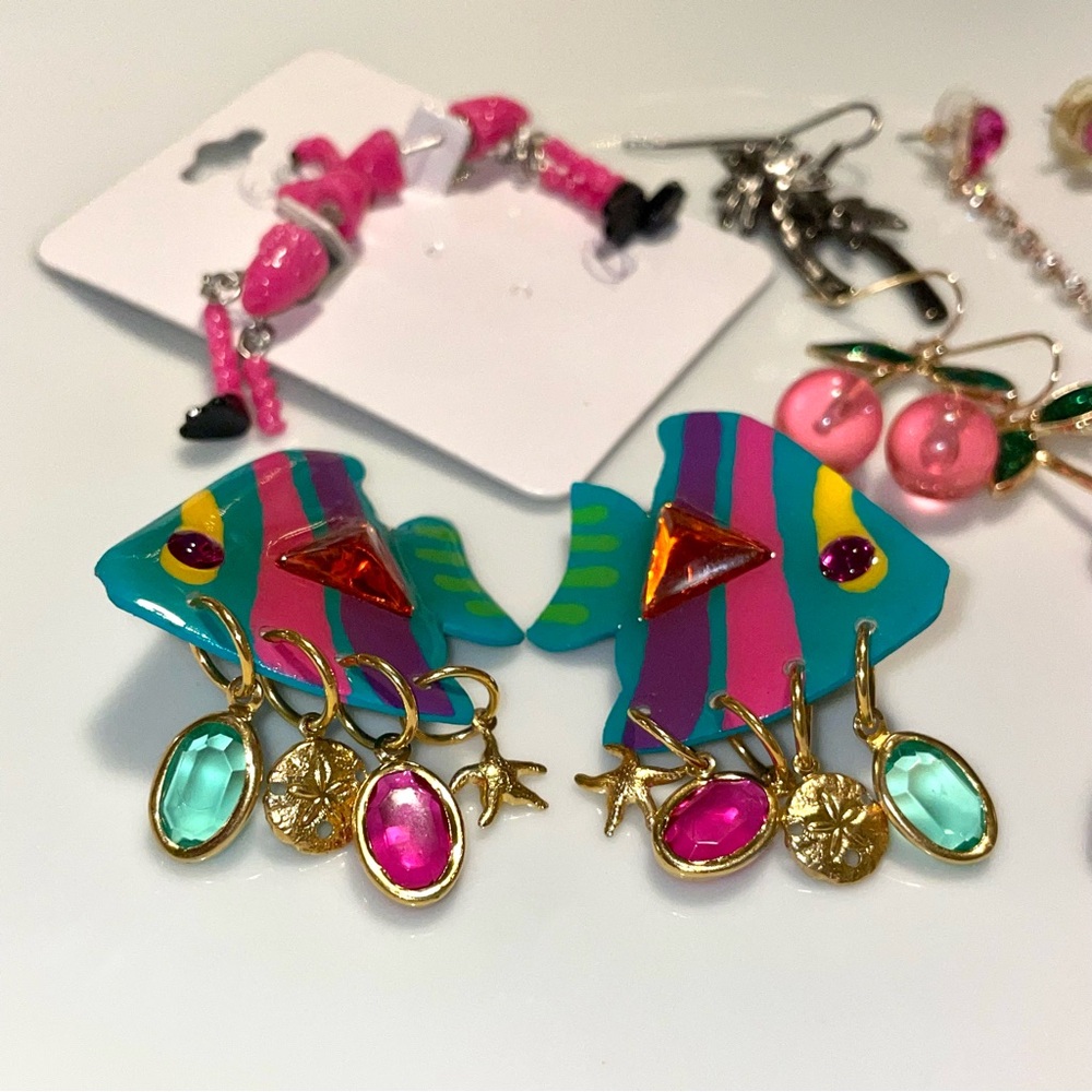 Colorful Fish-Shaped Kids Earrings